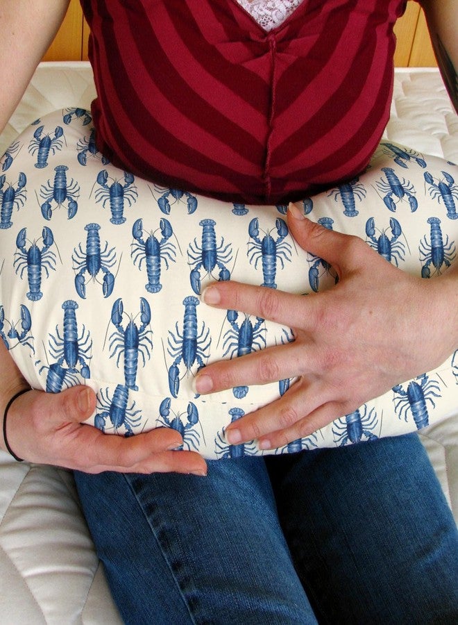 ZoUbqchY Blue Lobster Baby Nursing Pillow Covers for Boy Girl Nautical Marine Animal Nursery Slipcovers for Breastfeeding Pillows Neutral Sea Beach Summer Soft Stretchy Removable Cover for Newborn Infant - Image 3